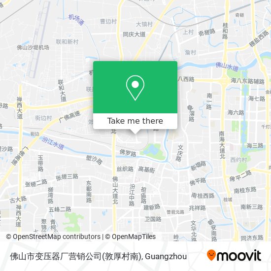 佛山市变压器厂营销公司(敦厚村南) map