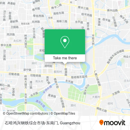 石啃鸿兴钢铁综合市场-东南门 map
