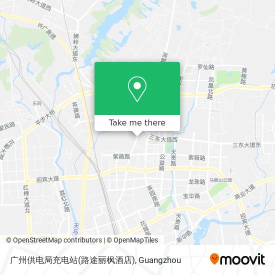 广州供电局充电站(路途丽枫酒店) map