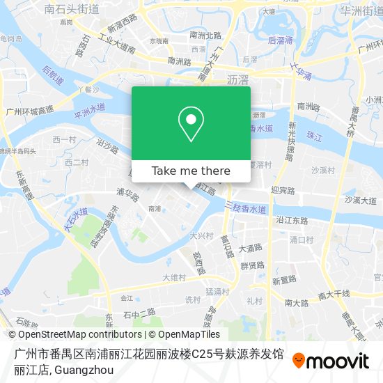 广州市番禺区南浦丽江花园丽波楼C25号麸源养发馆丽江店 map