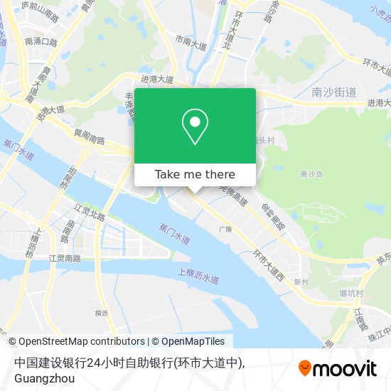 中国建设银行24小时自助银行(环市大道中) map