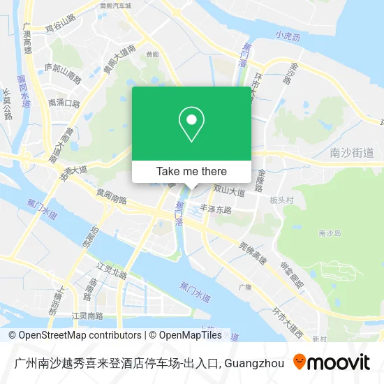 广州南沙越秀喜来登酒店停车场-出入口 map