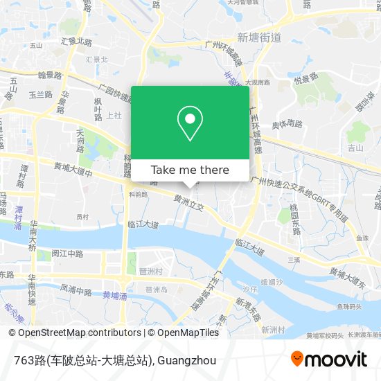 763路(车陂总站-大塘总站) map