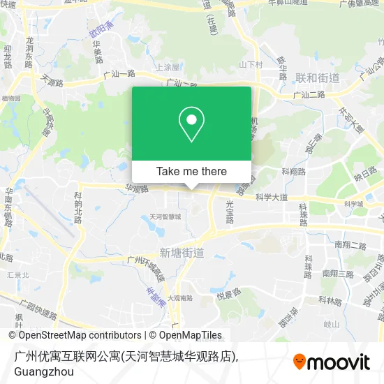 广州优寓互联网公寓(天河智慧城华观路店) map