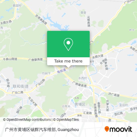 广州市黄埔区锡辉汽车维部 map