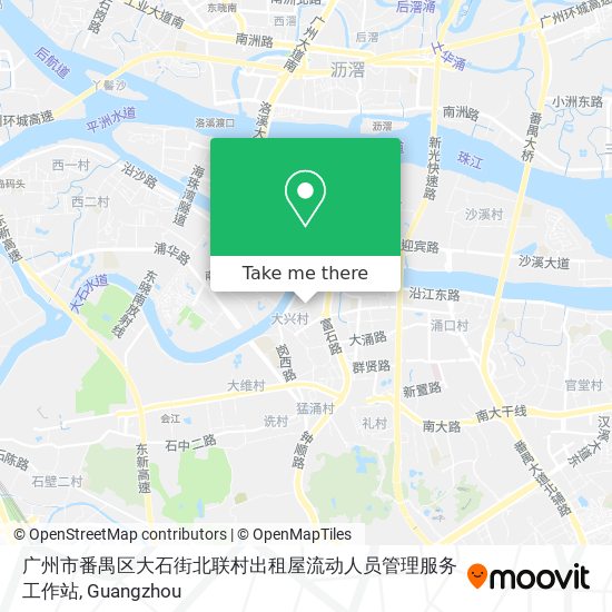 广州市番禺区大石街北联村出租屋流动人员管理服务工作站 map
