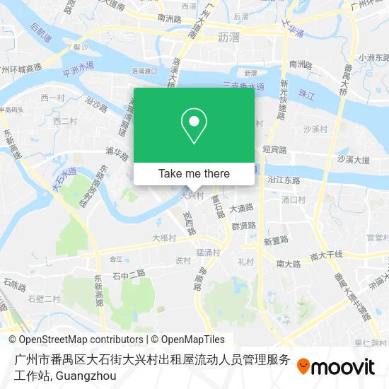 广州市番禺区大石街大兴村出租屋流动人员管理服务工作站 map