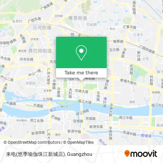 来电(悠季瑜伽珠江新城店) map