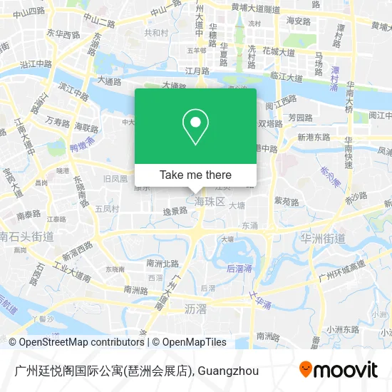 广州廷悦阁国际公寓(琶洲会展店) map