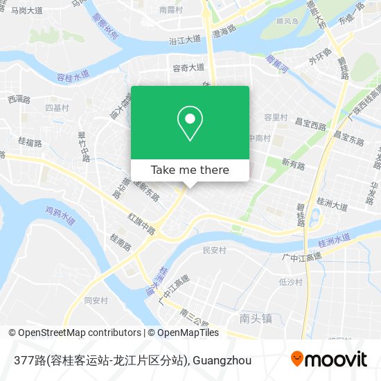 377路(容桂客运站-龙江片区分站) map