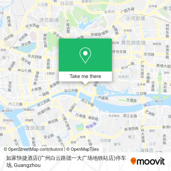 如家快捷酒店(广州白云路团一大广场地铁站店)停车场 map