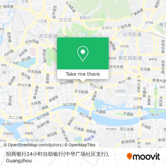 招商银行24小时自助银行(中华广场社区支行) map