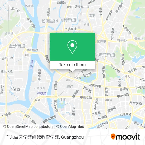 广东白云学院继续教育学院 map