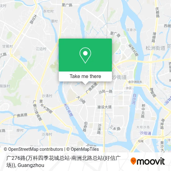 广276路(万科四季花城总站-南洲北路总站(好信广场)) map