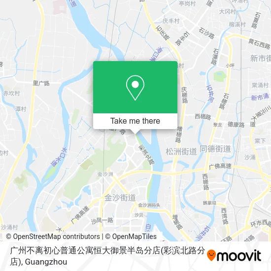 广州不离初心普通公寓恒大御景半岛分店(彩滨北路分店) map