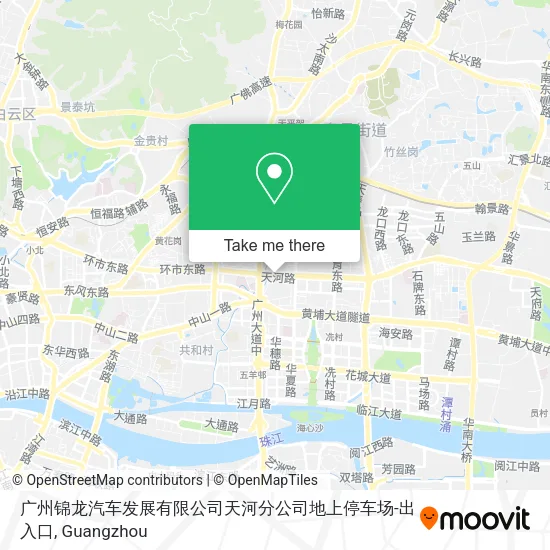 广州锦龙汽车发展有限公司天河分公司地上停车场-出入口 map