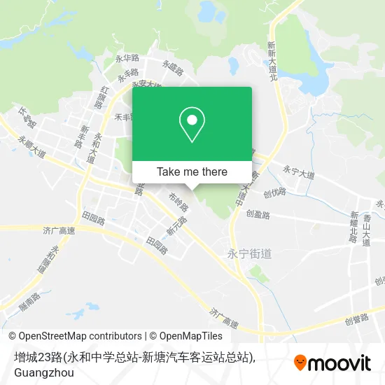 增城23路(永和中学总站-新塘汽车客运站总站) map