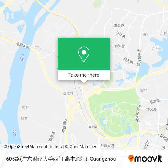 605路(广东财经大学西门-高丰总站) map