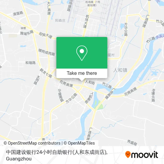 中国建设银行24小时自助银行(人和东成街店) map