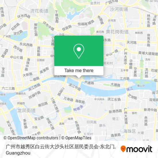 广州市越秀区白云街大沙头社区居民委员会-东北门 map