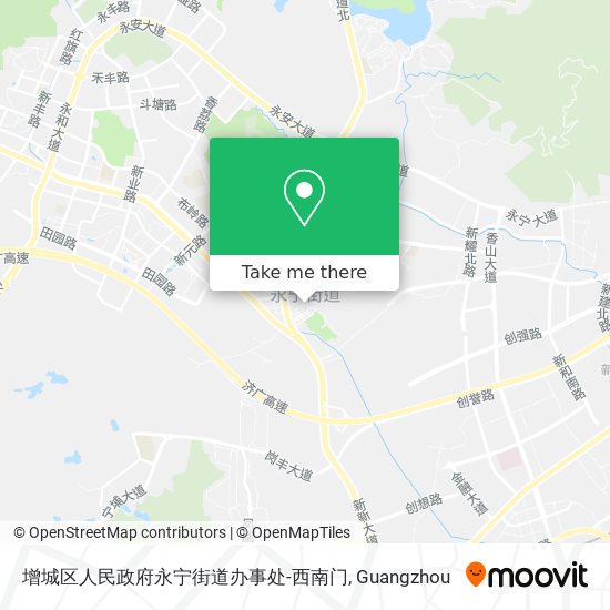 增城区人民政府永宁街道办事处-西南门 map