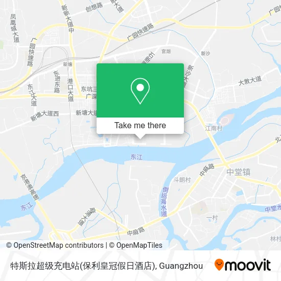 特斯拉超级充电站(保利皇冠假日酒店) map