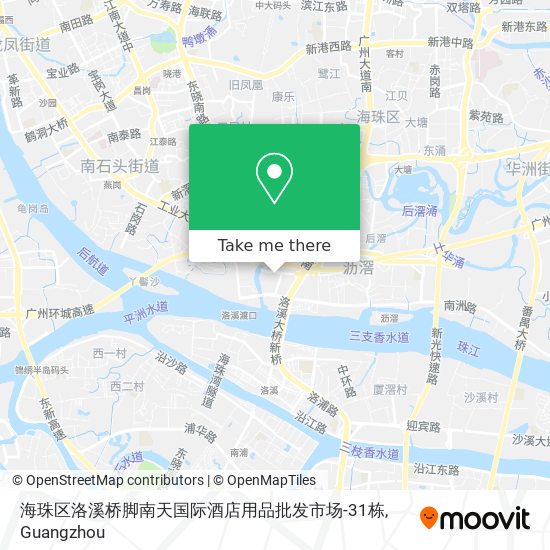 海珠区洛溪桥脚南天国际酒店用品批发市场-31栋 map