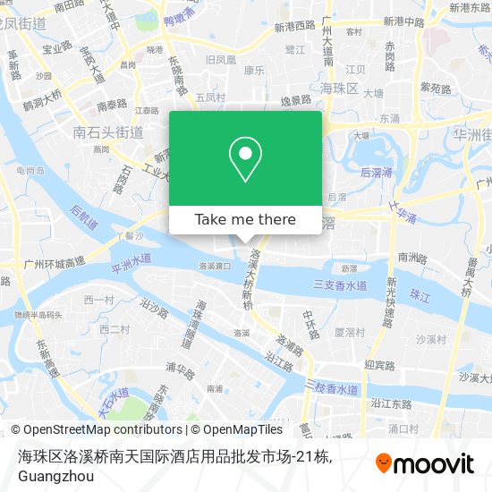 海珠区洛溪桥南天国际酒店用品批发市场-21栋 map