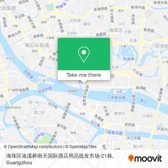 海珠区洛溪桥南天国际酒店用品批发市场-21栋 map