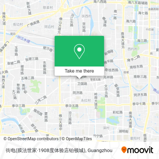 街电(膜法世家·1908度体验店铂顿城) map