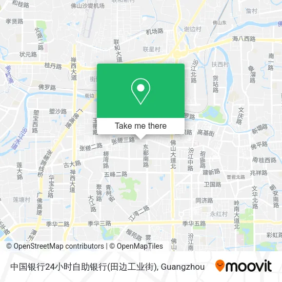 中国银行24小时自助银行(田边工业街) map