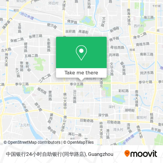 中国银行24小时自助银行(同华路店) map