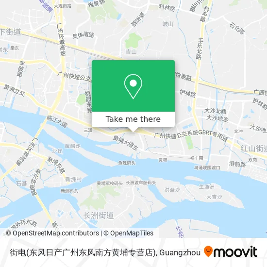 街电(东风日产广州东风南方黄埔专营店) map