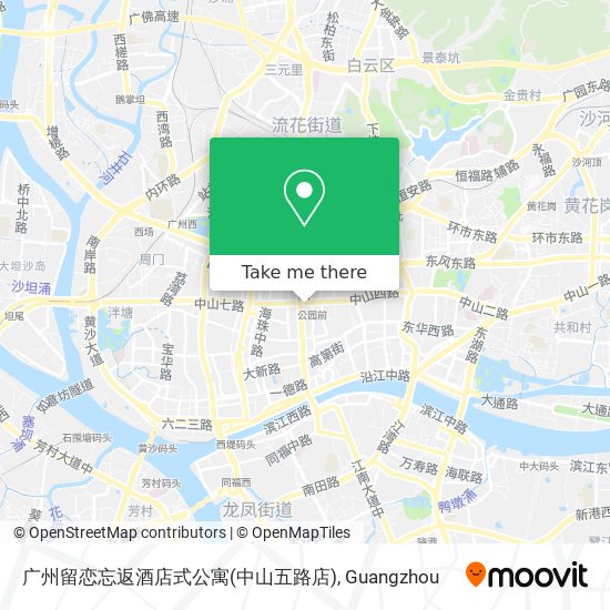 广州留恋忘返酒店式公寓(中山五路店) map