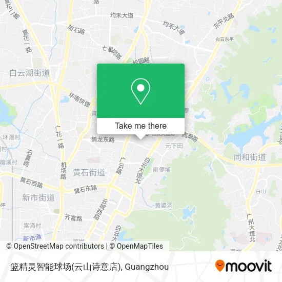 篮精灵智能球场(云山诗意店) map