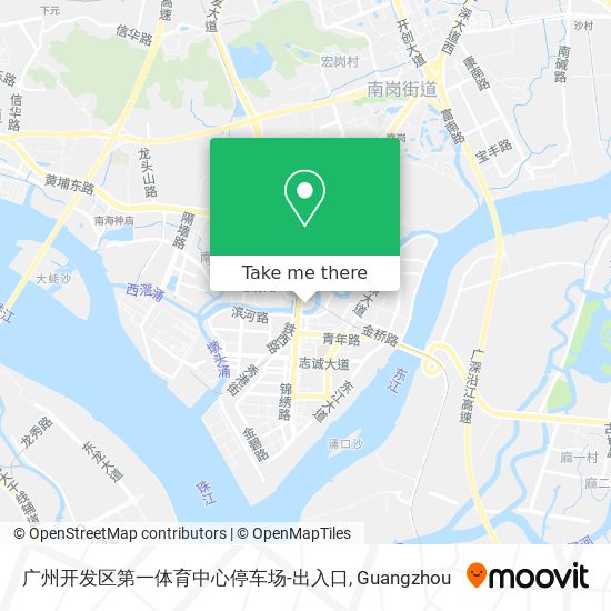 广州开发区第一体育中心停车场-出入口 map