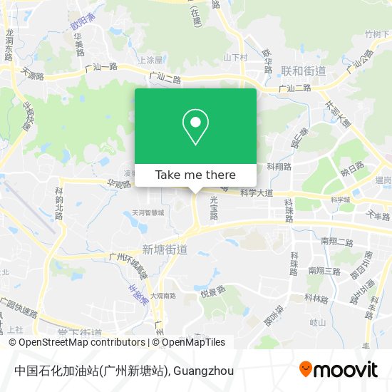 中国石化加油站(广州新塘站) map