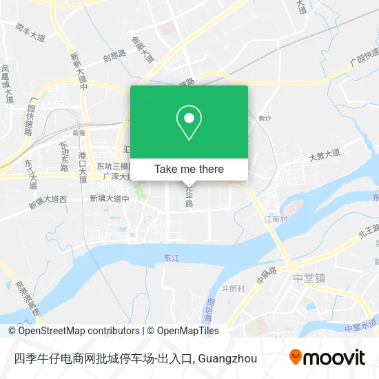 四季牛仔电商网批城停车场-出入口 map