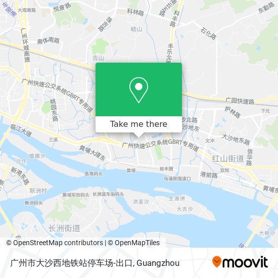 广州市大沙西地铁站停车场-出口 map