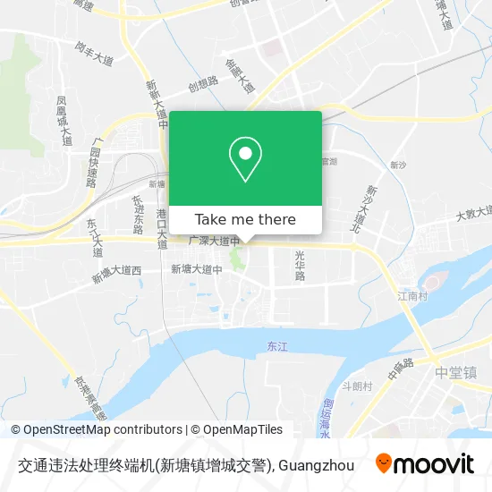 交通违法处理终端机(新塘镇增城交警) map