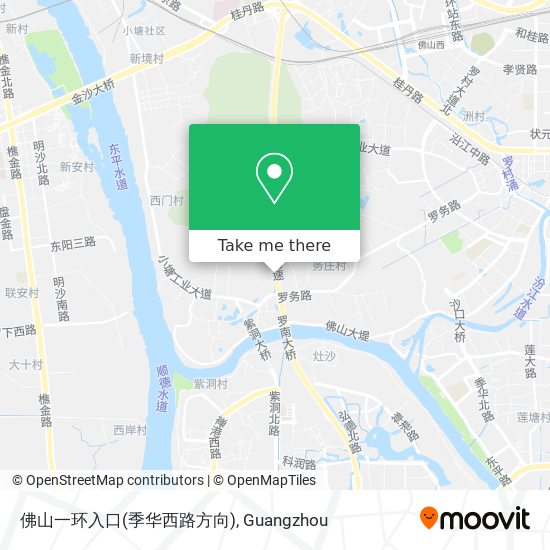 佛山一环入口(季华西路方向) map