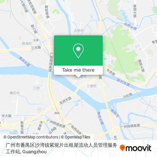 广州市番禺区沙湾镇紫坭片出租屋流动人员管理服务工作站 map