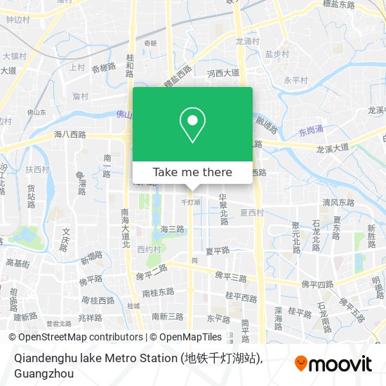 Qiandenghu lake Metro Station (地铁千灯湖站) map