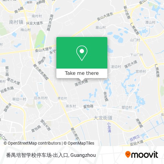 番禺培智学校停车场-出入口 map