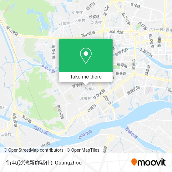 街电(沙湾新鲜猪什) map