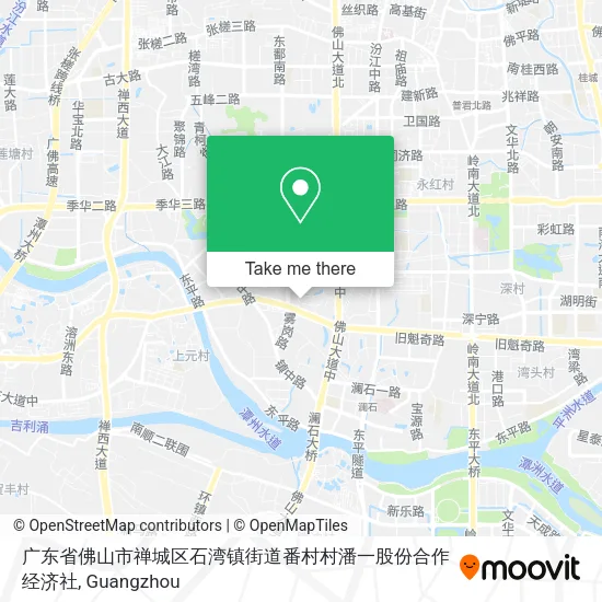 广东省佛山市禅城区石湾镇街道番村村潘一股份合作经济社 map