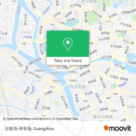 沙面岛-停车场 map