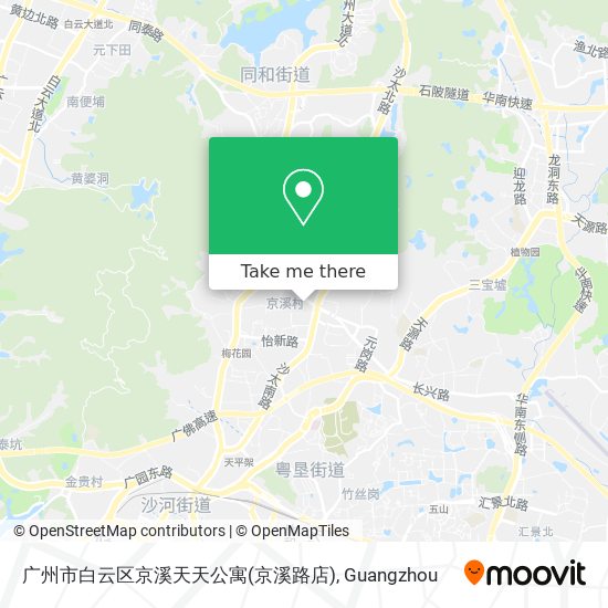 广州市白云区京溪天天公寓(京溪路店) map