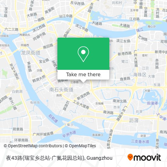 夜43路(瑞宝乡总站-广氮花园总站) map