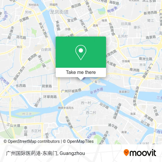 广州国际医药港-东南门 map